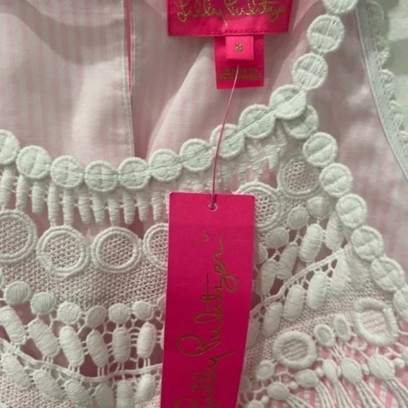 Lilly Pulitzer Britt Seersucker Striped Halter Dress - Picture 3 of 6